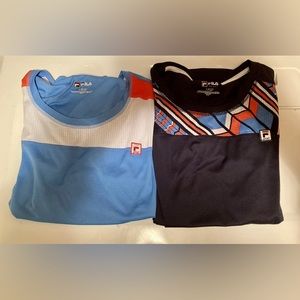 Fila Sport Womens Athletics Shirts Size Large Blue